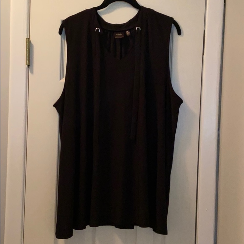 Rafaella Black Sleeveless Top